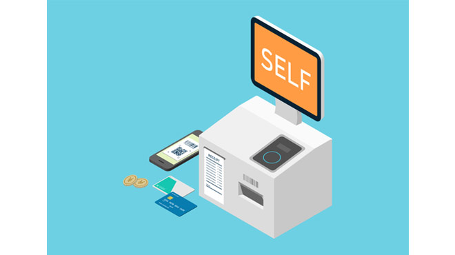 セルフレジのイラスト画像