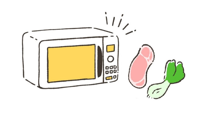 電子レンジのイラスト画像