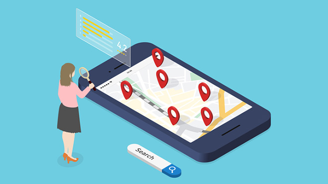 SNSやGoogleから予約のイラストイメージ画像