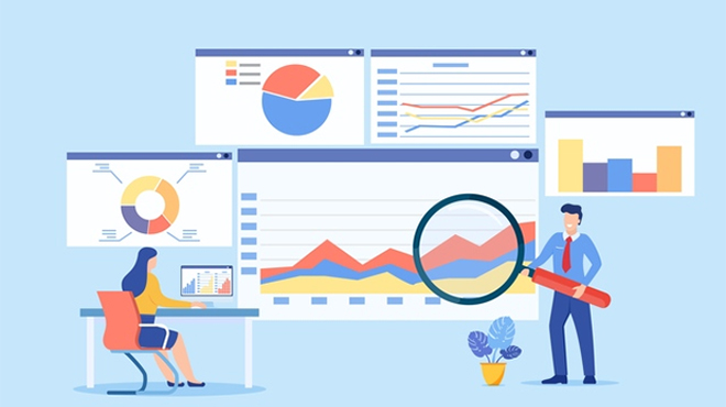 グラフから分析するイメージ画像