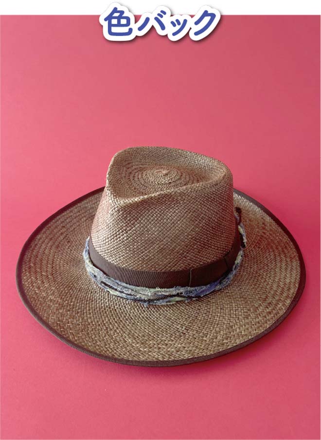 色バック帽子