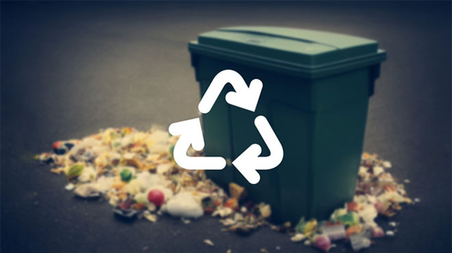 生ゴミとゴミ箱のイメージ画像