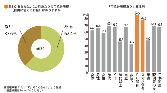 図3・可処分所得についてグラフを使って説明している画像