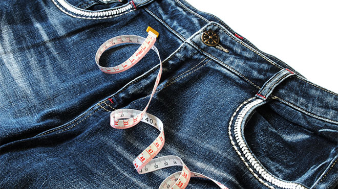 ジーンズとメジャーのイメージ画像