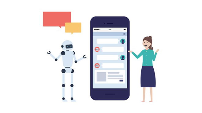 スマートフォンでオープンAIとチャットしている様子のイメージ画像