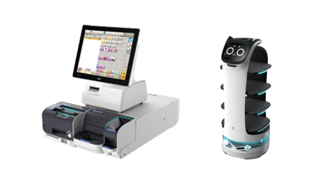 セルフ会計、配膳ロボットのイメージ画像