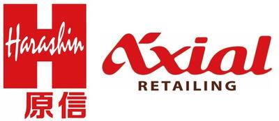 原信とaxialのロゴ画像