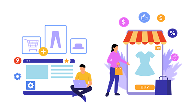 リテールメディアのイメージイラスト画像