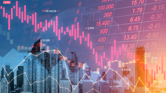 相場が下落している様子を表している画像