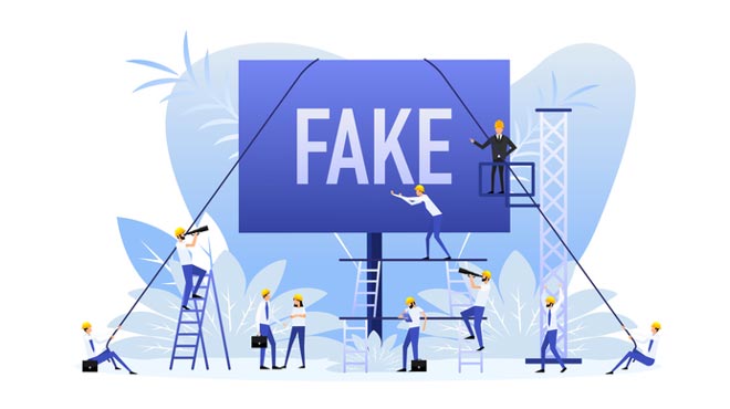 FAKEをイメージしたイラスト画像