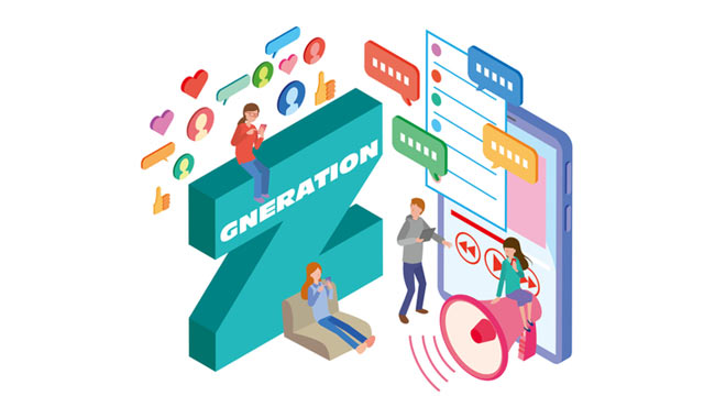 Z世代のイラストイメージ画像