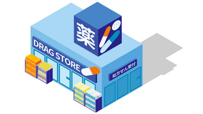ドラッグストアのイラストイメージ画像