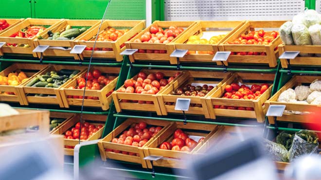 野菜が陳列してあるイメージ画像